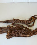 Vintage Macrame Plant Hanger: Large 1970s Boho Folk Art Decor