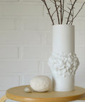 Vintage Kaiser Germany Porcelain Vase: 1960s Shell Design