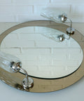 Vintage Hollywood Regency Vanity Mirror: German Chrome & Glass, 1980s