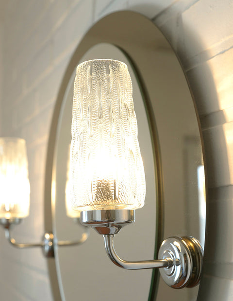 Vintage Hollywood Regency Vanity Mirror: German Chrome & Glass, 1980s