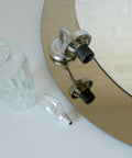Vintage Hollywood Regency Vanity Mirror: German Chrome & Glass, 1980s
