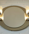 Vintage Hollywood Regency Vanity Mirror: German Chrome & Glass, 1980s