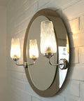 Vintage Hollywood Regency Vanity Mirror: German Chrome & Glass, 1980s