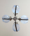 Mazzega Murano Glass Pendant Light: Brutalist Sputnik MCM Chandelier
