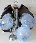 Mazzega Murano Glass Pendant Light: Brutalist Sputnik MCM Chandelier