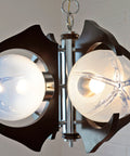 Mazzega Murano Glass Pendant Light: Brutalist Sputnik MCM Chandelier