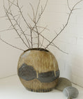 Large Mid-Century Modern Lava Glaze Vase: German Vintage Pottery