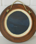 Vintage Ceramic Wall Mirror: Handmade Rustic Decor, Yugoslavia 1970s