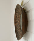 Vintage Ceramic Wall Mirror: Handmade Rustic Decor, Yugoslavia 1970s