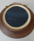 Vintage Ceramic Wall Mirror: Handmade Rustic Decor, Yugoslavia 1970s