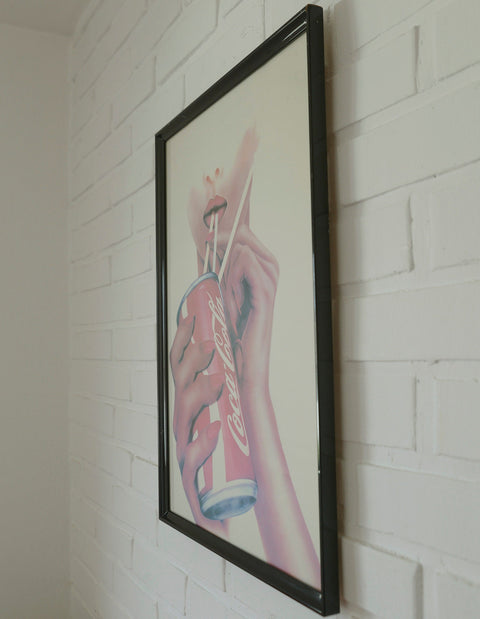 Vintage Coca Cola Poster: 1980s Yugoslavia Pop Art Decor