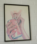 Vintage Coca Cola Poster: 1980s Yugoslavia Pop Art Decor