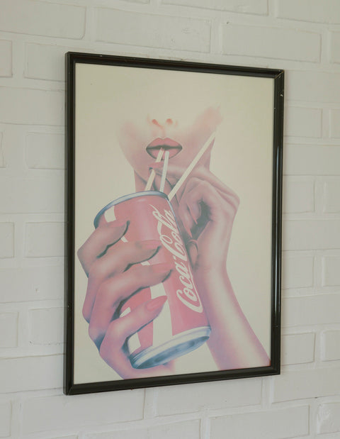 Vintage Coca Cola Poster: 1980s Yugoslavia Pop Art Decor