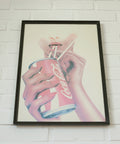 Vintage Coca Cola Poster: 1980s Yugoslavia Pop Art Decor