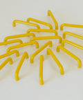 Vintage Yellow Plastic Drawer Pull: Mid-Century Modern Cabinet Handle
