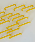 Vintage Yellow Plastic Drawer Pull: Mid-Century Modern Cabinet Handle