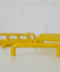 Vintage Yellow Plastic Drawer Pull: Mid-Century Modern Cabinet Handle