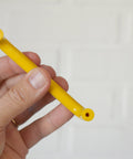 Vintage Yellow Plastic Drawer Pull: Mid-Century Modern Cabinet Handle