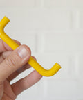 Vintage Yellow Plastic Drawer Pull: Mid-Century Modern Cabinet Handle