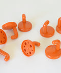 Vintage Orange Plastic Coat Hook: Mid Century Modern Wall Decor (NOS)