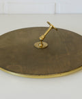 Vintage Brass Vanity Mirror: Adjustable Round Wall Mirror, Italy 1970s