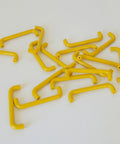 Vintage Yellow Plastic Drawer Pull: Mid-Century Modern Cabinet Handle