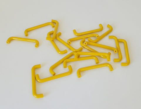 Vintage Yellow Plastic Drawer Pull: Mid-Century Modern Cabinet Handle