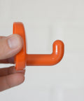 Vintage Orange Plastic Coat Hook: Mid Century Modern Wall Decor (NOS)