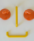 Vintage Orange Plastic Coat Hook: Mid Century Modern Wall Decor (NOS)