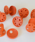 Vintage Orange Plastic Coat Hook: Mid Century Modern Wall Decor (NOS)
