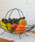Vintage Metal Wire Fruit Basket: Mid Century Coffee Table Decor