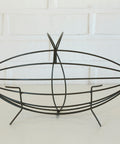 Vintage Metal Wire Fruit Basket: Mid Century Coffee Table Decor