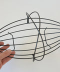 Vintage Metal Wire Fruit Basket: Mid Century Coffee Table Decor