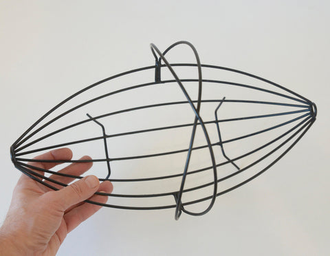 Vintage Metal Wire Fruit Basket: Mid Century Coffee Table Decor