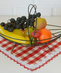 Vintage Metal Wire Fruit Basket: Mid Century Coffee Table Decor