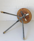 Vintage Industrial Stool: Adjustable Swivel, Rustic Plant Stand