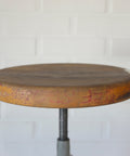 Vintage Industrial Stool: Adjustable Swivel, Rustic Plant Stand