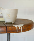 Vintage Industrial Stool: Adjustable Swivel, Rustic Plant Stand