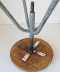 Vintage Industrial Stool: Adjustable Swivel, Rustic Plant Stand