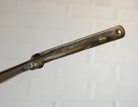 Vintage Cast Brass Wall Hook and Shelf Bracket Set - 1960s Italy