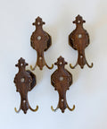 Vintage Cast Brass Wall Hook and Shelf Bracket Set - 1960s Italy