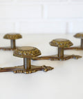 Vintage Cast Brass Wall Hook and Shelf Bracket Set - 1960s Italy