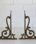 Vintage Cast Brass Wall Hook and Shelf Bracket Set - 1960s Italy