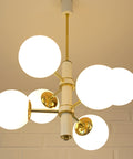 Vintage Sputnik Chandelier: MCM Space Age Pendant Light, Yugoslavia 1970s