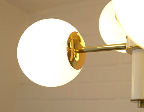 Vintage Sputnik Chandelier: MCM Space Age Pendant Light, Yugoslavia 1970s