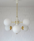 Vintage Sputnik Chandelier: MCM Space Age Pendant Light, Yugoslavia 1970s