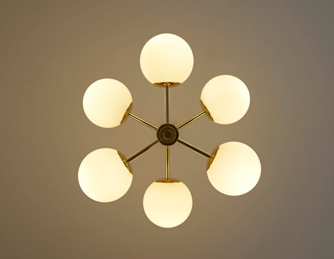 Vintage Sputnik Chandelier: MCM Space Age Pendant Light, Yugoslavia 1970s