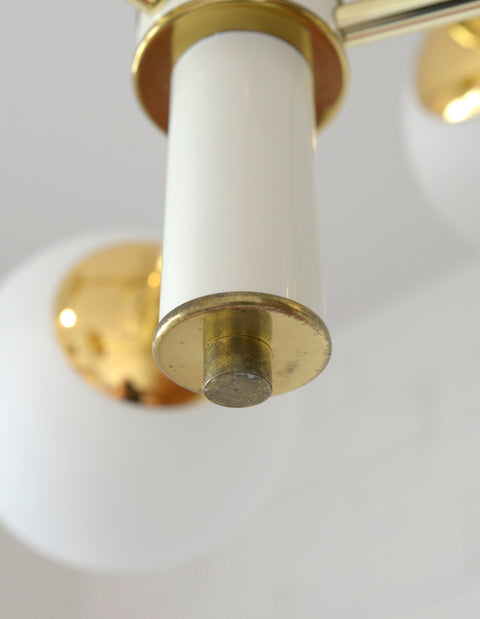 Vintage Sputnik Chandelier: MCM Space Age Pendant Light, Yugoslavia 1970s