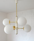 Vintage Sputnik Chandelier: MCM Space Age Pendant Light, Yugoslavia 1970s