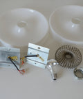 Vintage White Plastic Sconce: MCM Flush Mount Ceiling Light